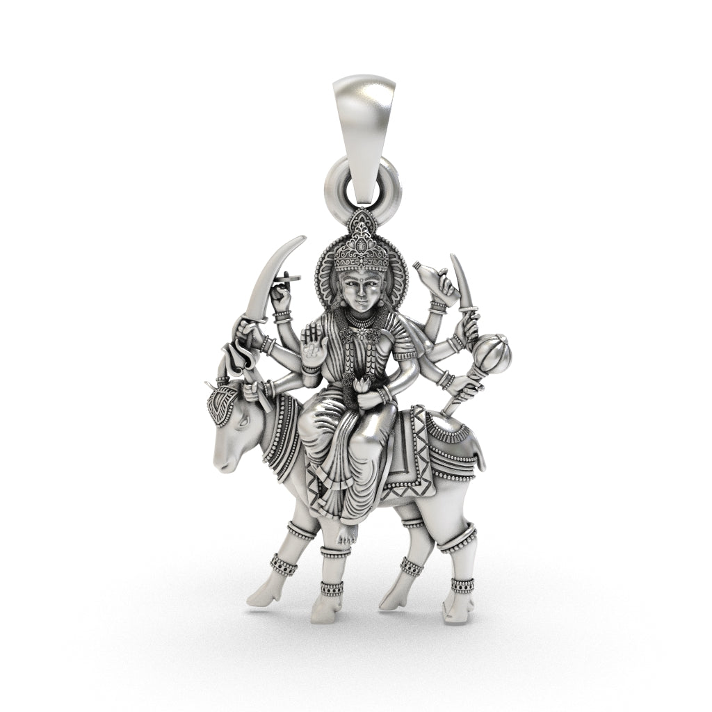 Silver Meldi Maa Pendant ( Gold-Plated )