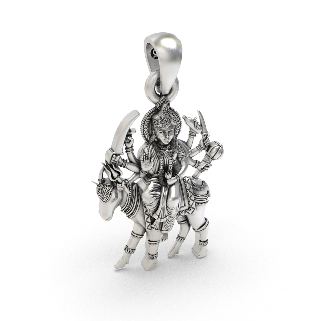 Silver Meldi Maa Pendant ( Gold-Plated )