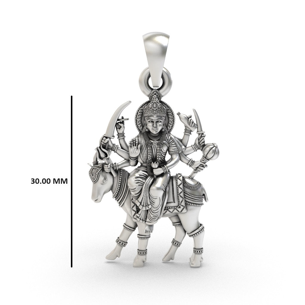 Silver Meldi Maa Pendant ( Gold-Plated )