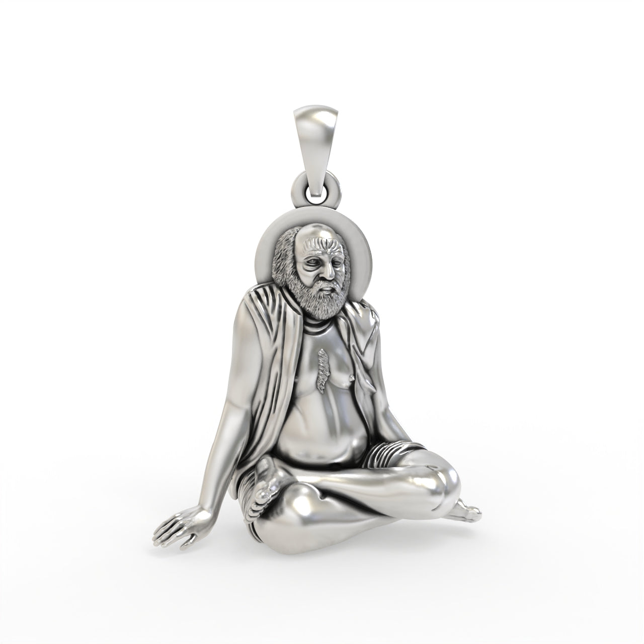 Silver bajrangdas bapa pendant( Gold-Plated )