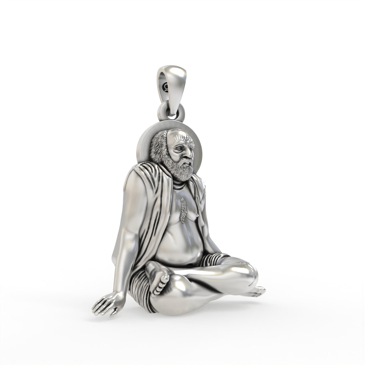 Silver bajrangdas bapa pendant( Gold-Plated )