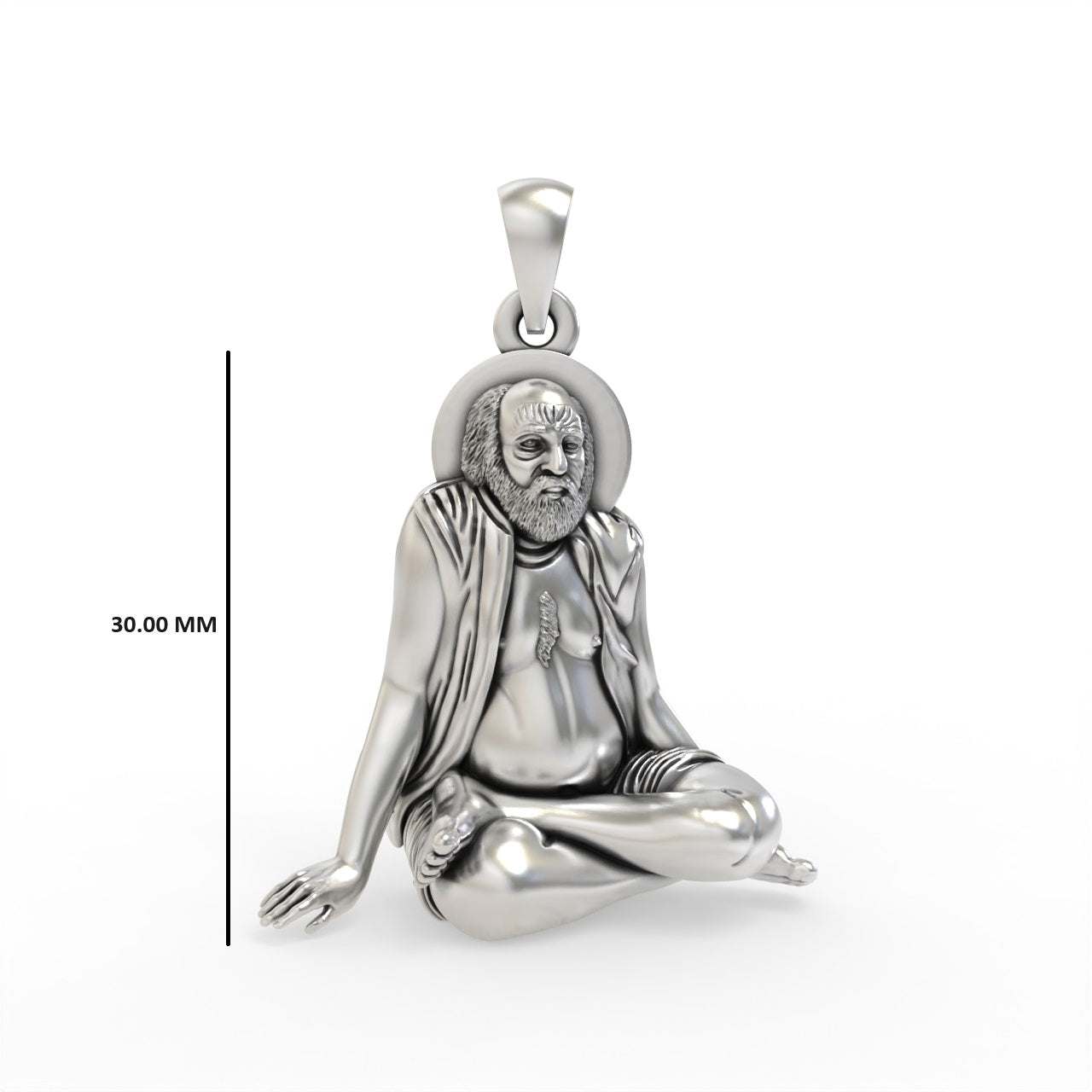Silver bajrangdas bapa pendant( Gold-Plated )
