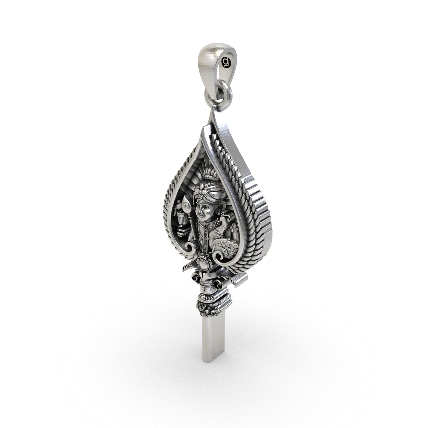 925 Silver Vel Pendant with Murugan Face