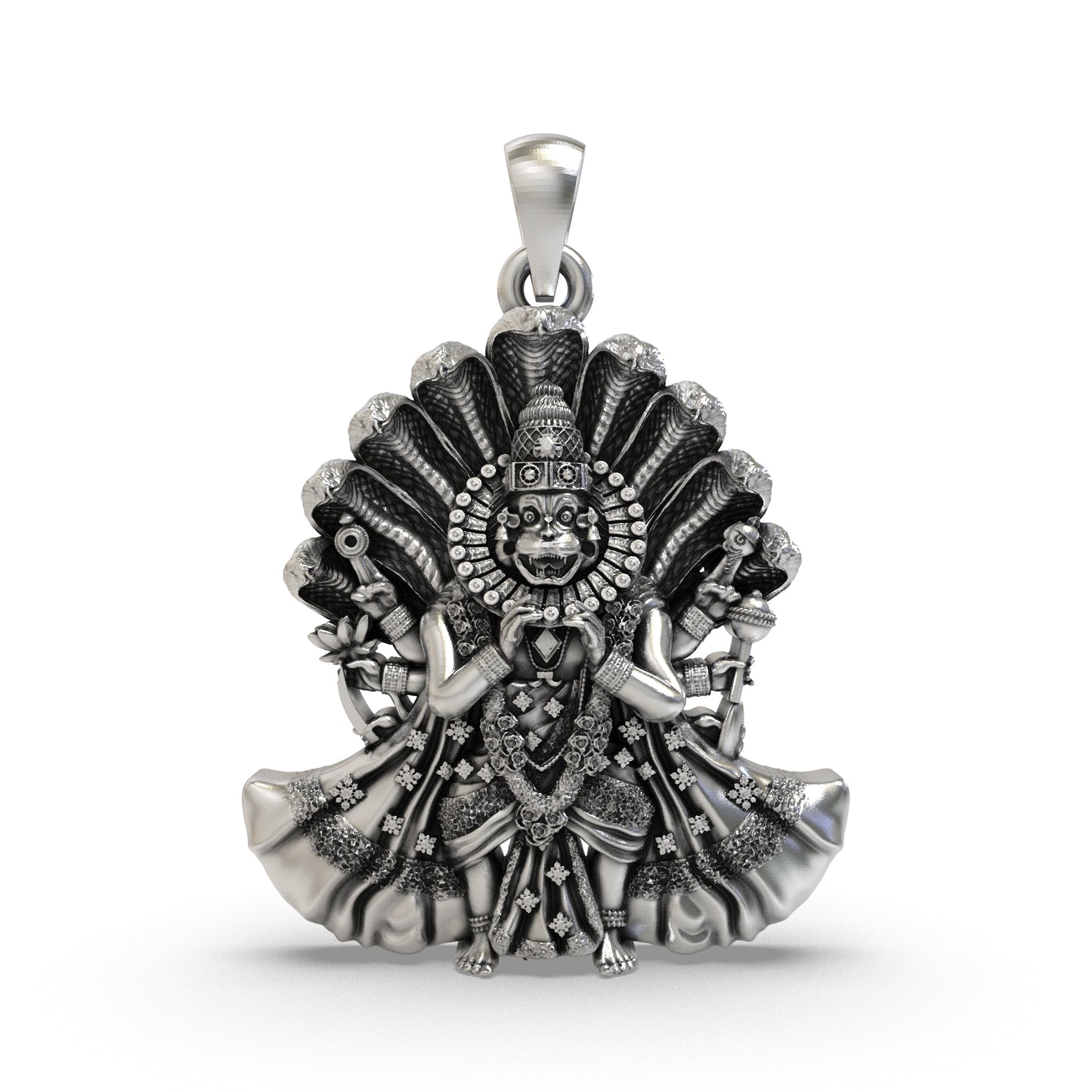 925 Silver Narsimha Bhagwan Pendant