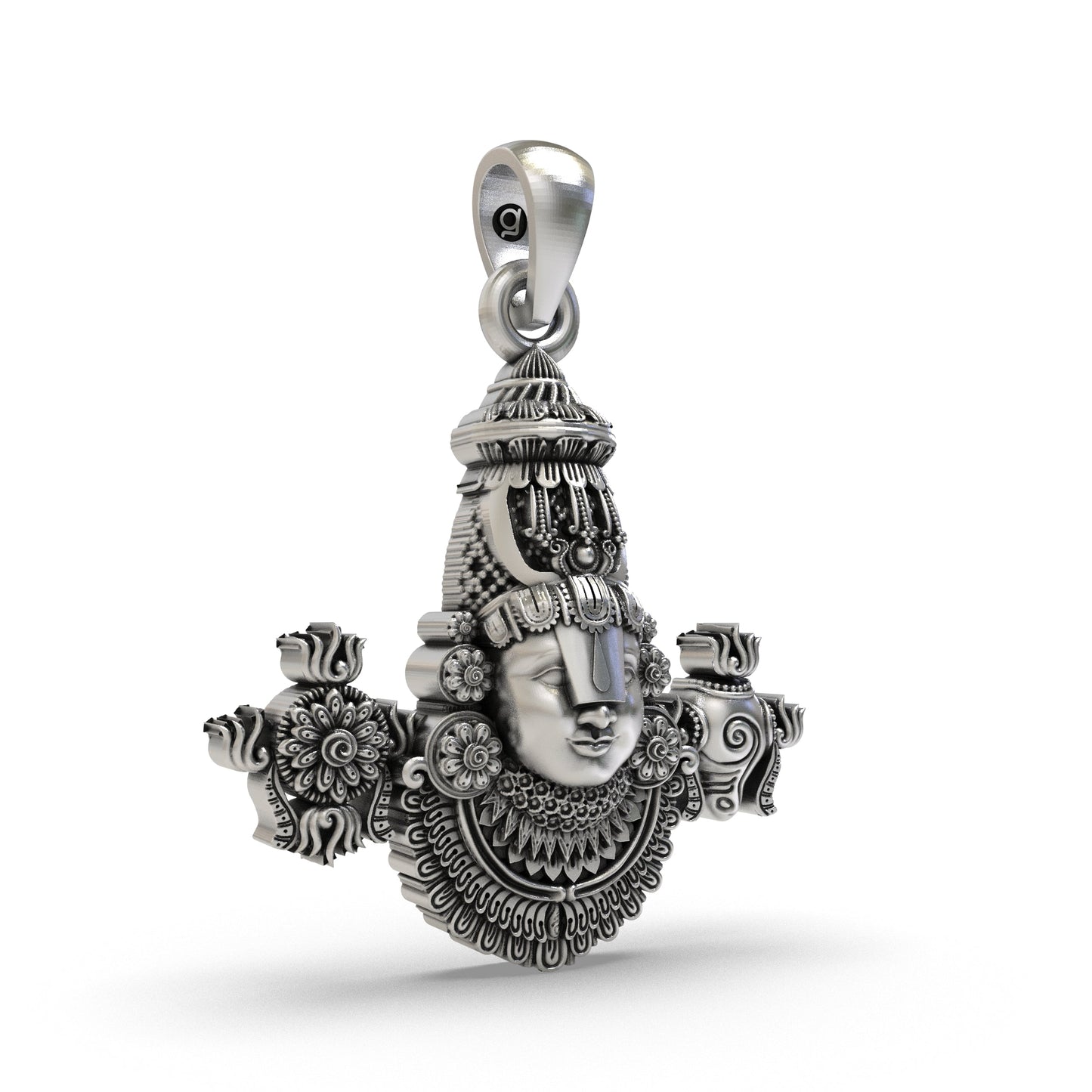 925 Silver Tirupati Balaji Pendant | Divine Lord Venkateswara Jewelry