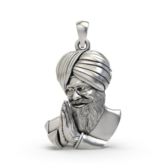 925 Silver Baba Gurinder Singh Ji Pendant