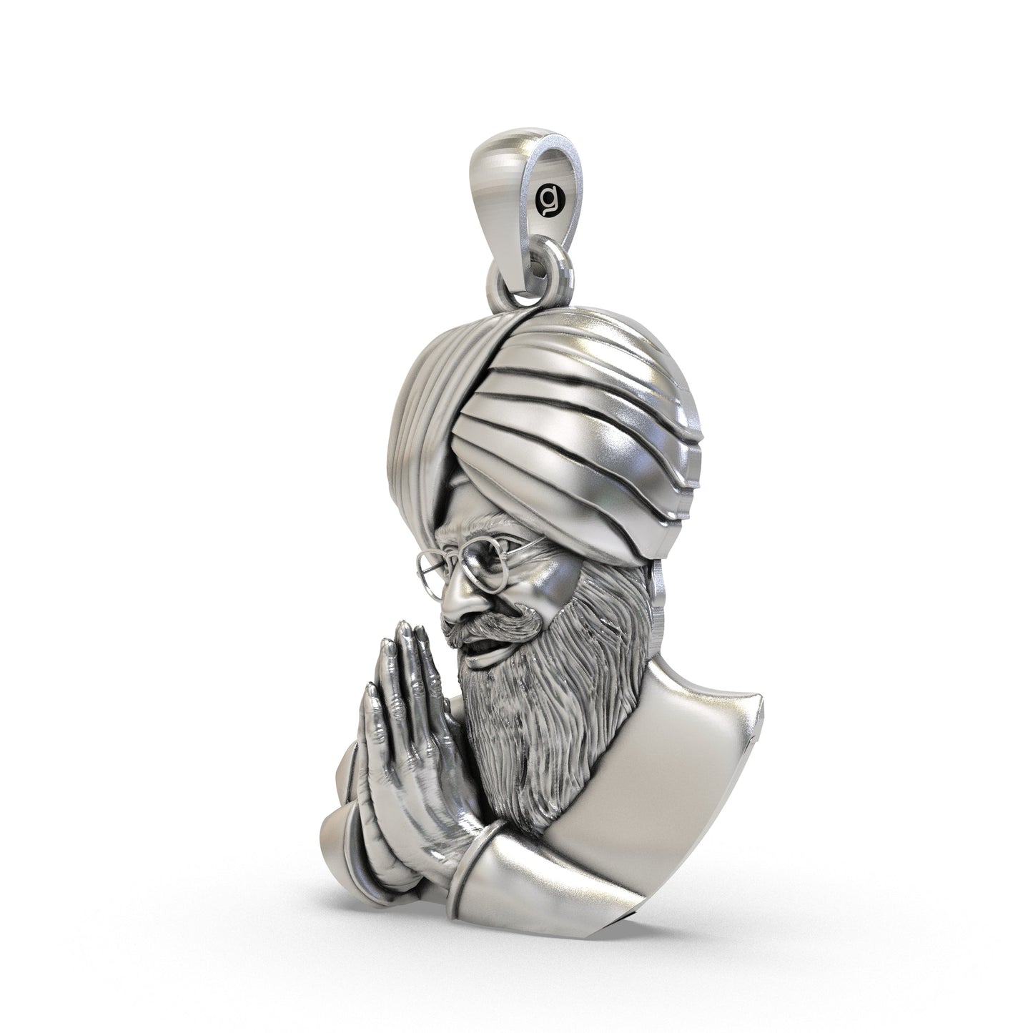 925 Silver Baba Gurinder Singh Ji Pendant