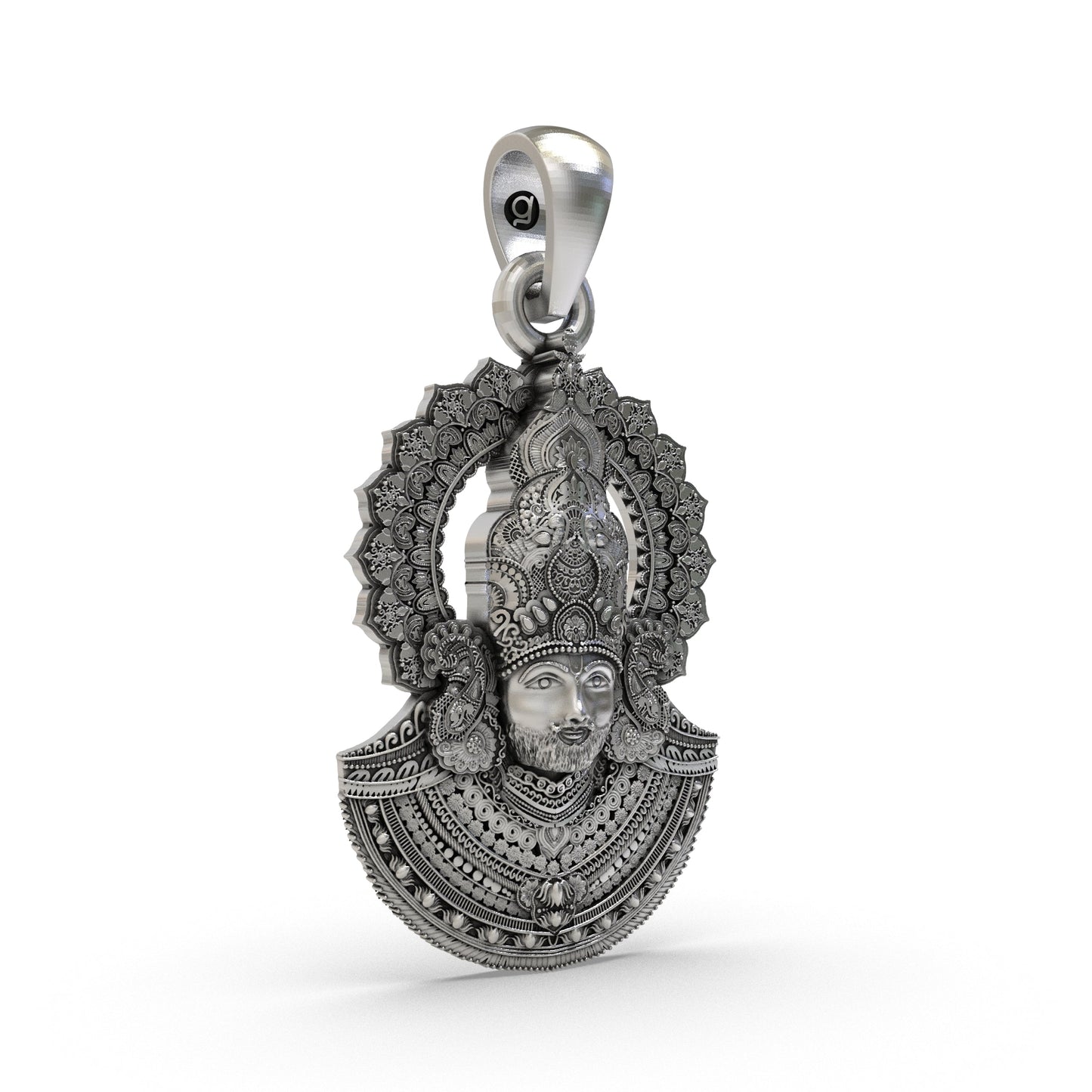 925 Silver Khatu Shyam Ji Pendant | Divine Lord Shyam Baba Locket