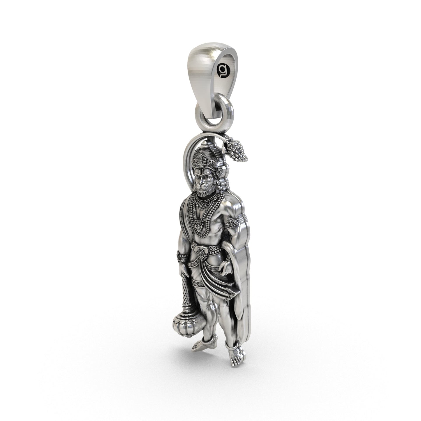925 Silver Hanumanji Pendant | Bajrangbali Locket for Strength & Protection | Hindu God Jewelry for Men & Women