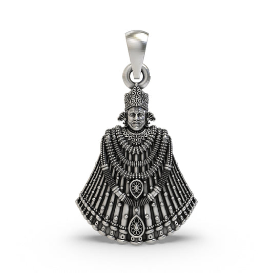 925 Silver Khatu Shyam Ji Pendant | Hindu God Barbarik Locket | Divine Spiritual Jewelry for Devotees