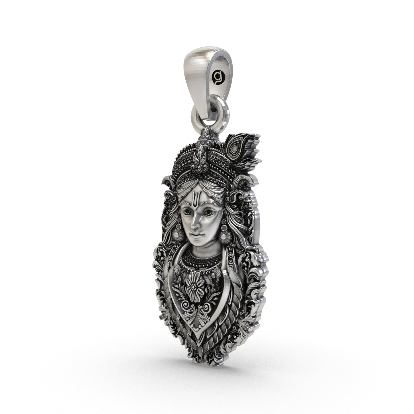 925 Silver Krishna Pendant | Shree Krishna Jewelry for Men & Women | Spiritual Hindu God Necklace | Bal Krishna Locket | Divine Gift for Devotees