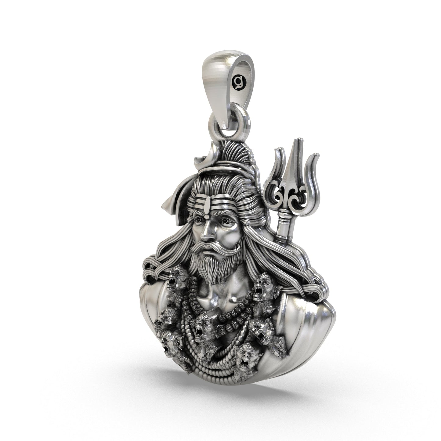 925 Silver Shiva Face Pendant | Mahadev Bholenath Pendant for Men & Women | Handmade Hindu God Jewelry | Shivji Face Amulet for Protection & Strength