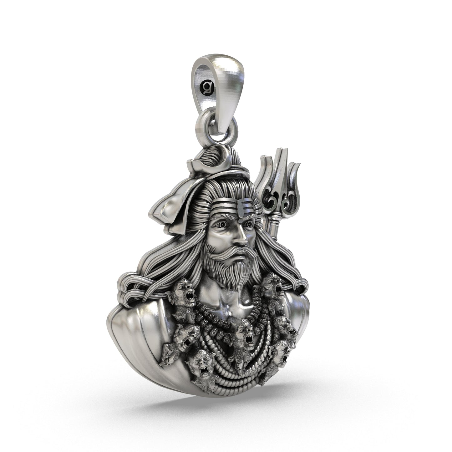 925 Silver Shiva Face Pendant | Mahadev Bholenath Pendant for Men & Women | Handmade Hindu God Jewelry | Shivji Face Amulet for Protection & Strength