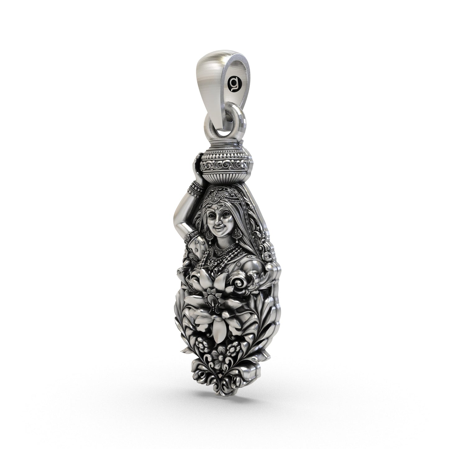 925 Silver Radhaji Pendant - Divine Goddess Radha Jewelry for Love & Devotion