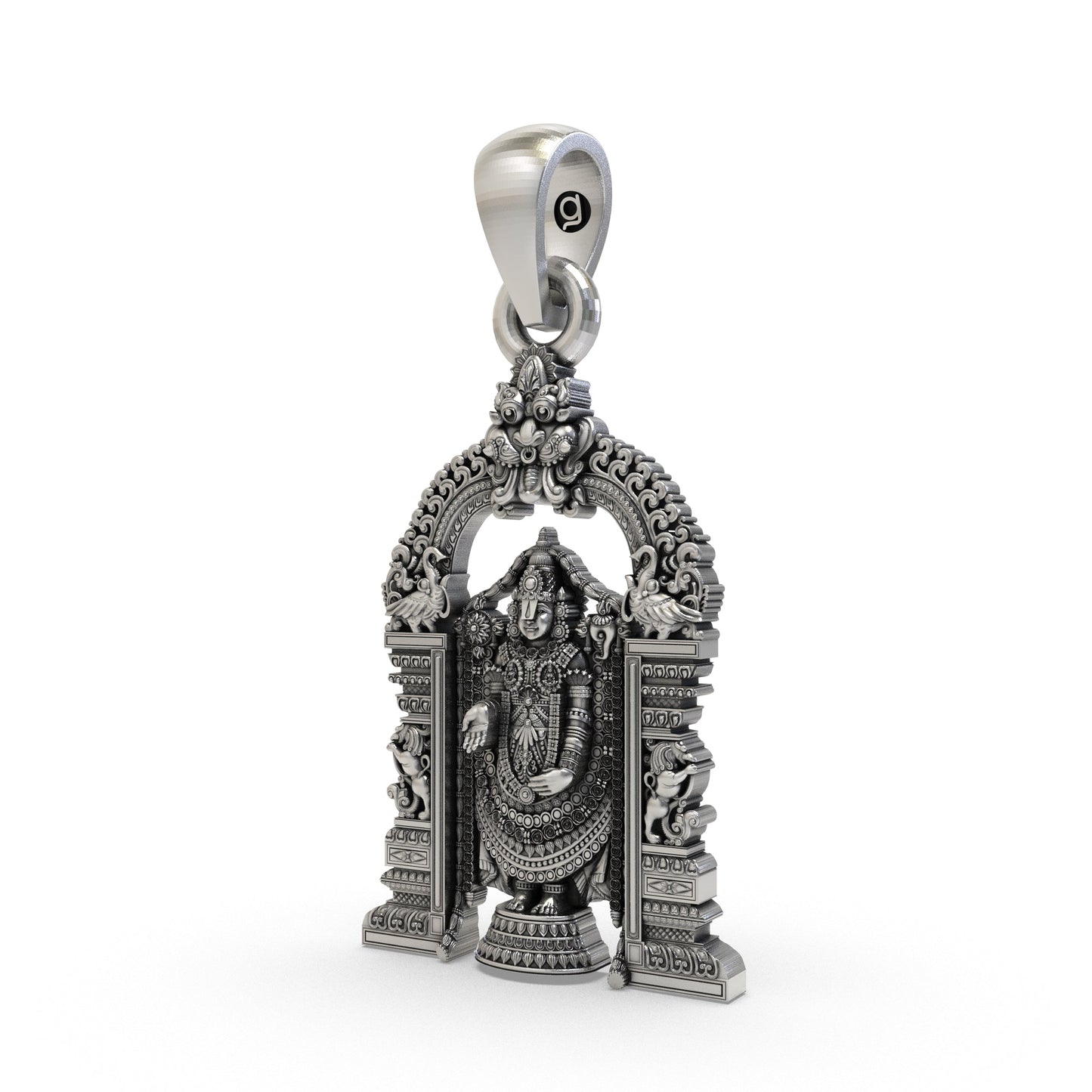 925 Silver Tirupati Balaji Pendant | Lord Venkateswara Jewelry | Spiritual Hindu God Pendant