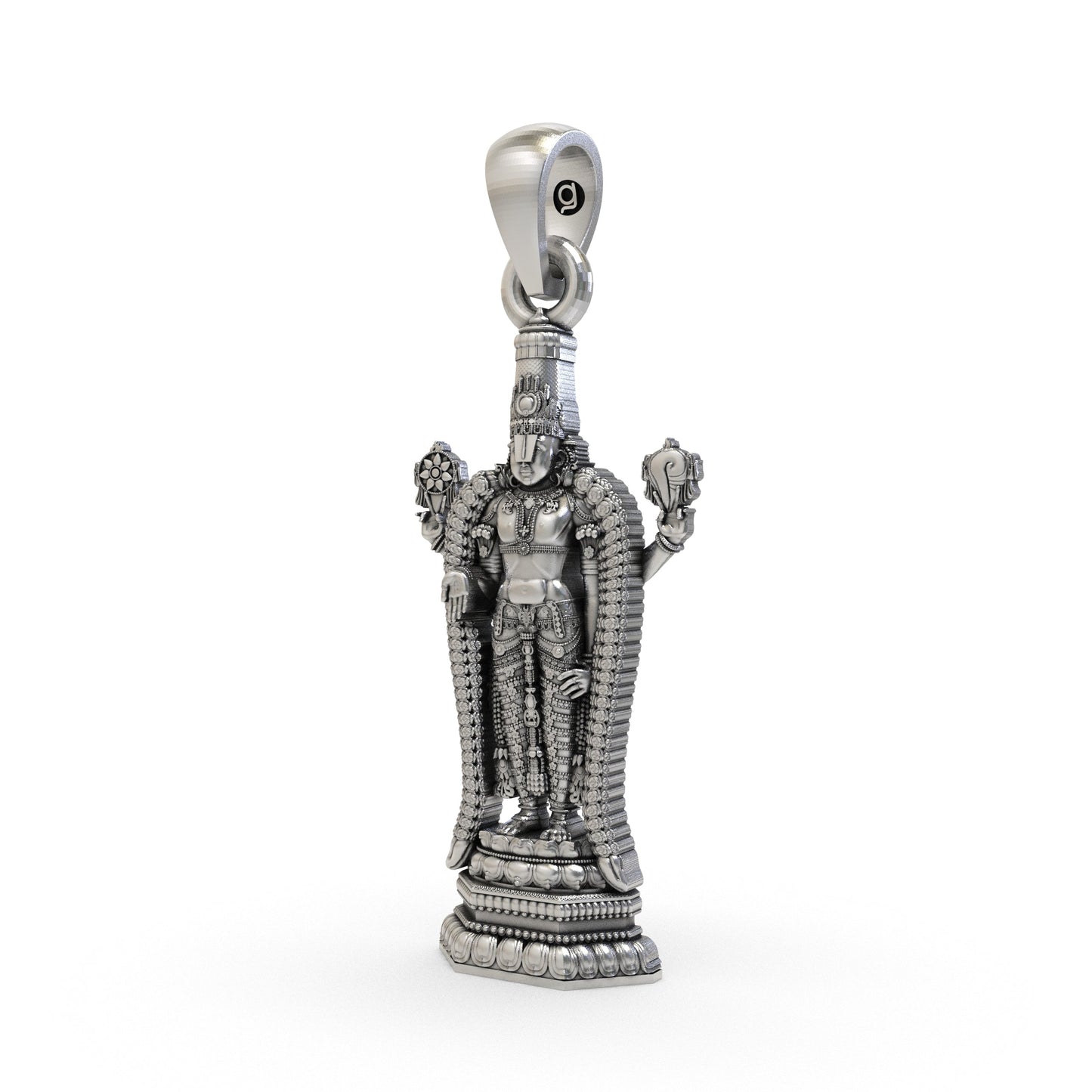 925 Silver Lord Venkateswara Swamy Pendant – Pure Sterling Devotional Temple Jewelry for Men & Women