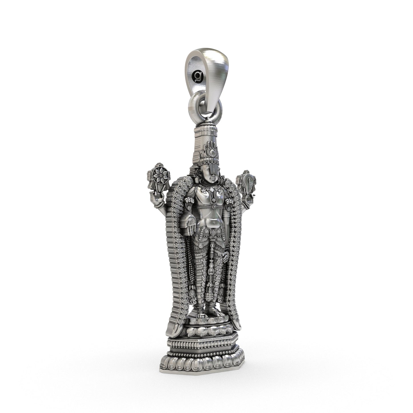 925 Silver Lord Venkateswara Swamy Pendant – Pure Sterling Devotional Temple Jewelry for Men & Women