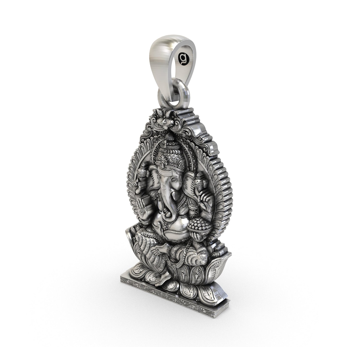 925 Silver Ganpati Pendant | Lord Ganesha Jewelry | Hindu God Pendant for Men & Women | Spiritual Ganesh Locket | Handmade Sterling Silver Pendant