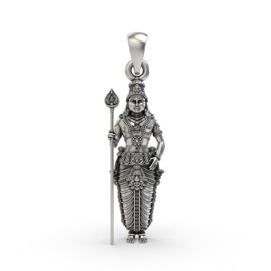 925 Silver Kartikeya Pendant | Murugan God Necklace India