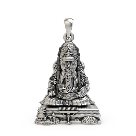 925 Silver Pillayarpatti Karpaga Ganesha Pendant