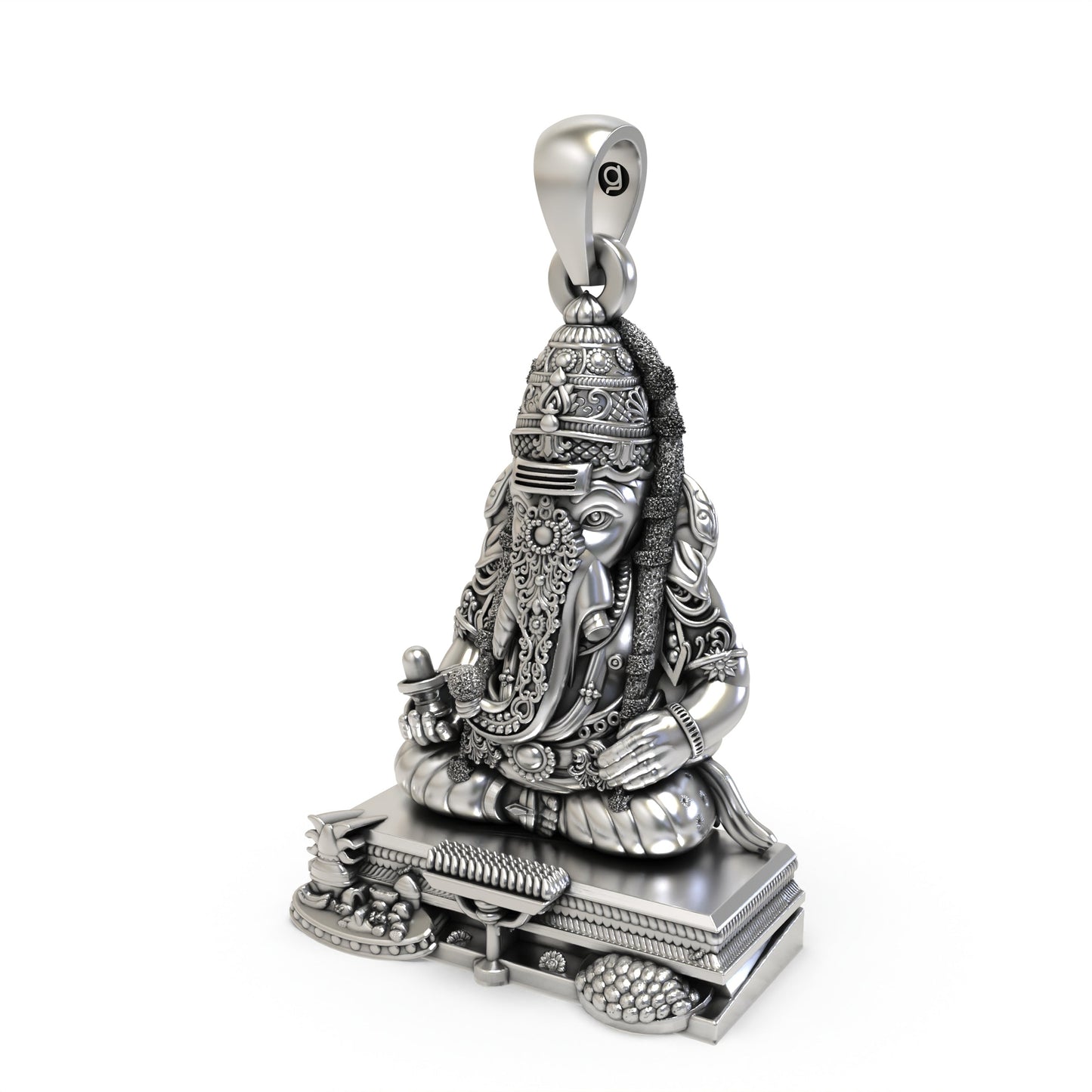 925 Silver Pillayarpatti Karpaga Ganesha Pendant