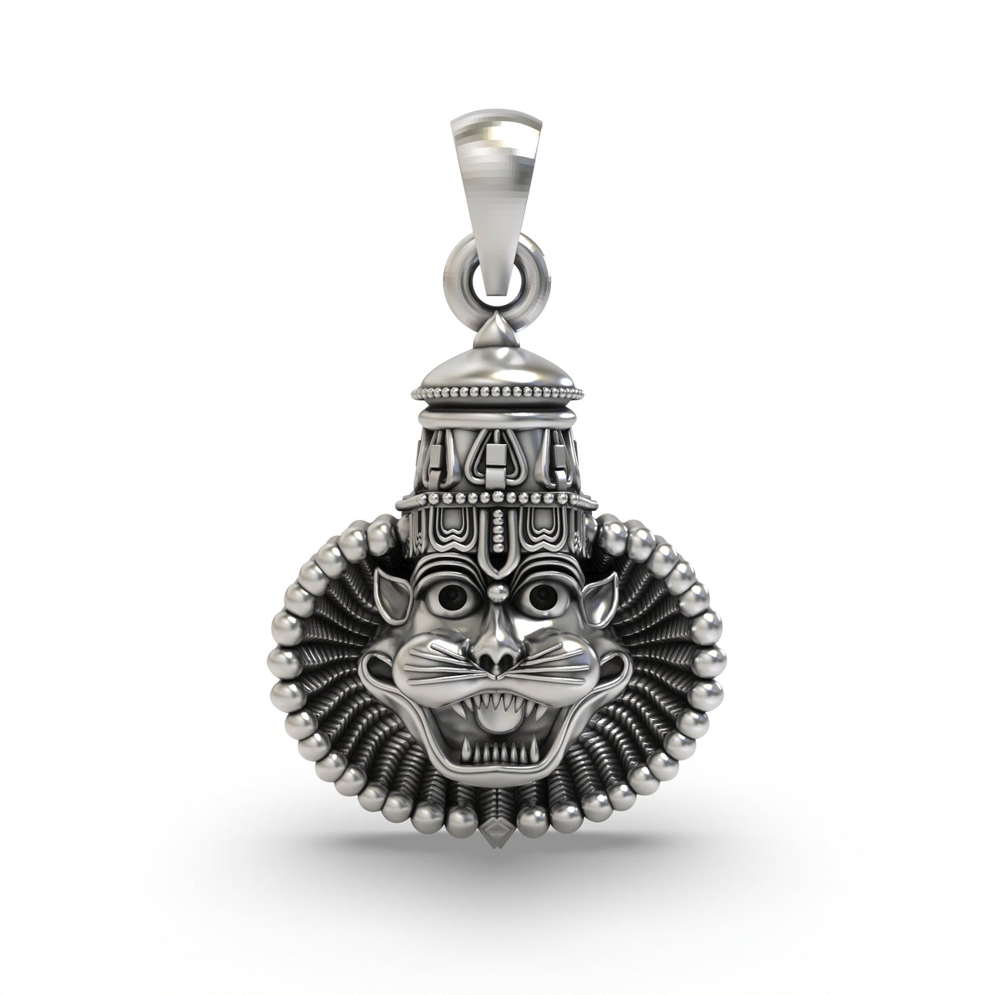 925 Silver Narasimha Face Pendant