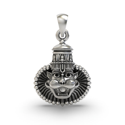 925 Silver Narasimha Face Pendant