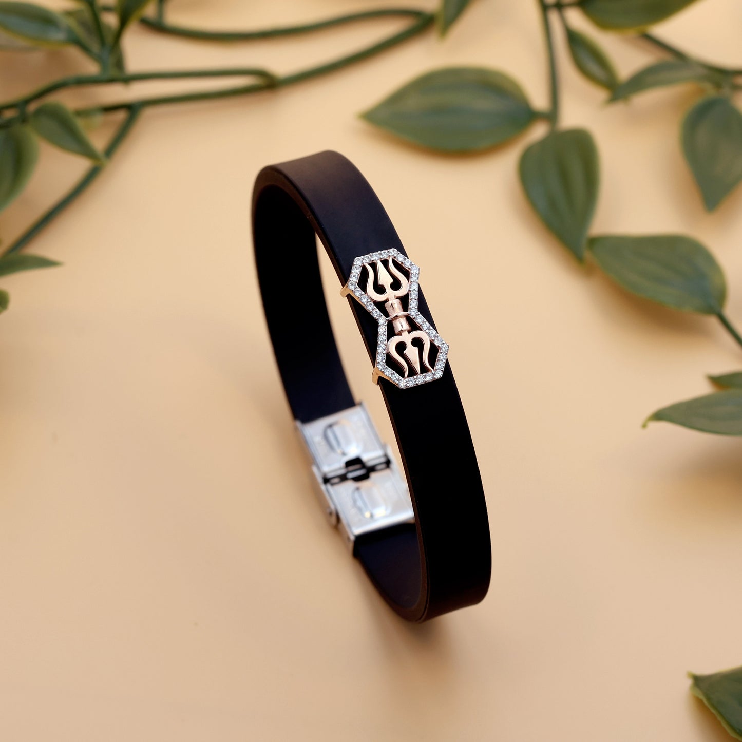 92.5 silvar Trishul Rakhi Bracelet