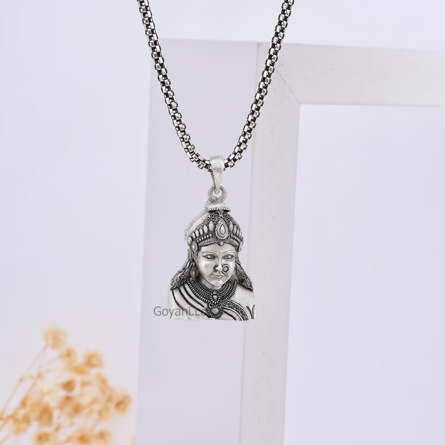 Silver Chehar maa Pendant