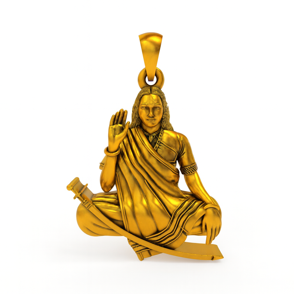 Silver Mogalmaa Pendant ( Gold-Plated )