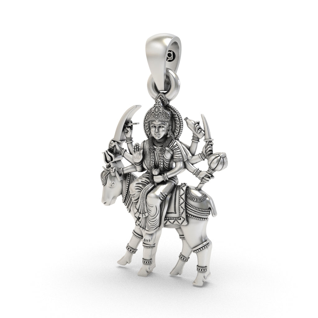 Silver Meldi Maa Pendant ( Gold-Plated )