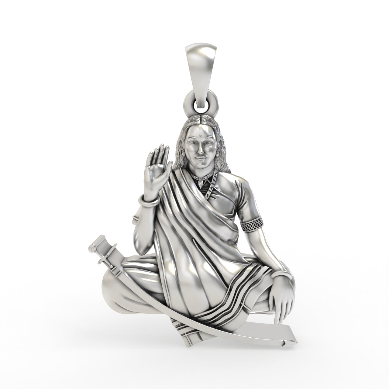 Silver Mogalmaa Pendant ( Gold-Plated )