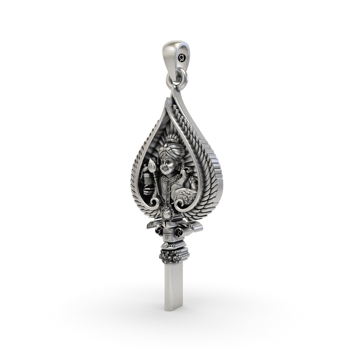 925 Silver Vel Pendant with Murugan Face