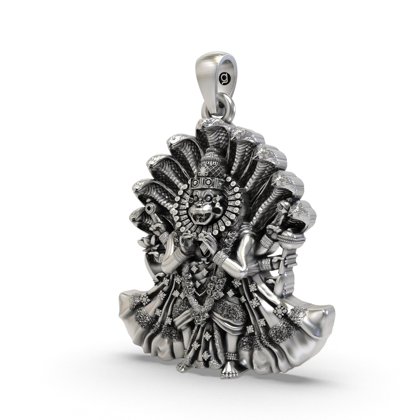 925 Silver Narsimha Bhagwan Pendant
