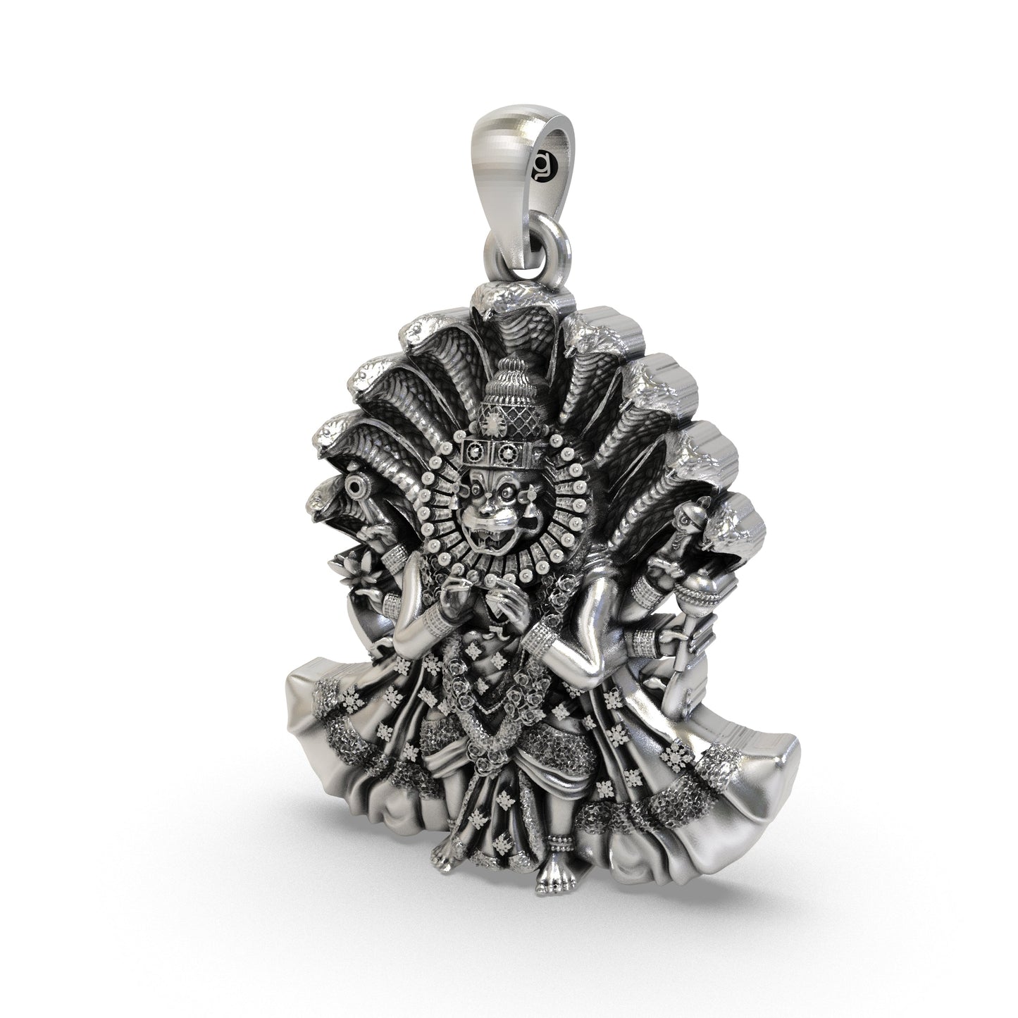 925 Silver Narsimha Bhagwan Pendant