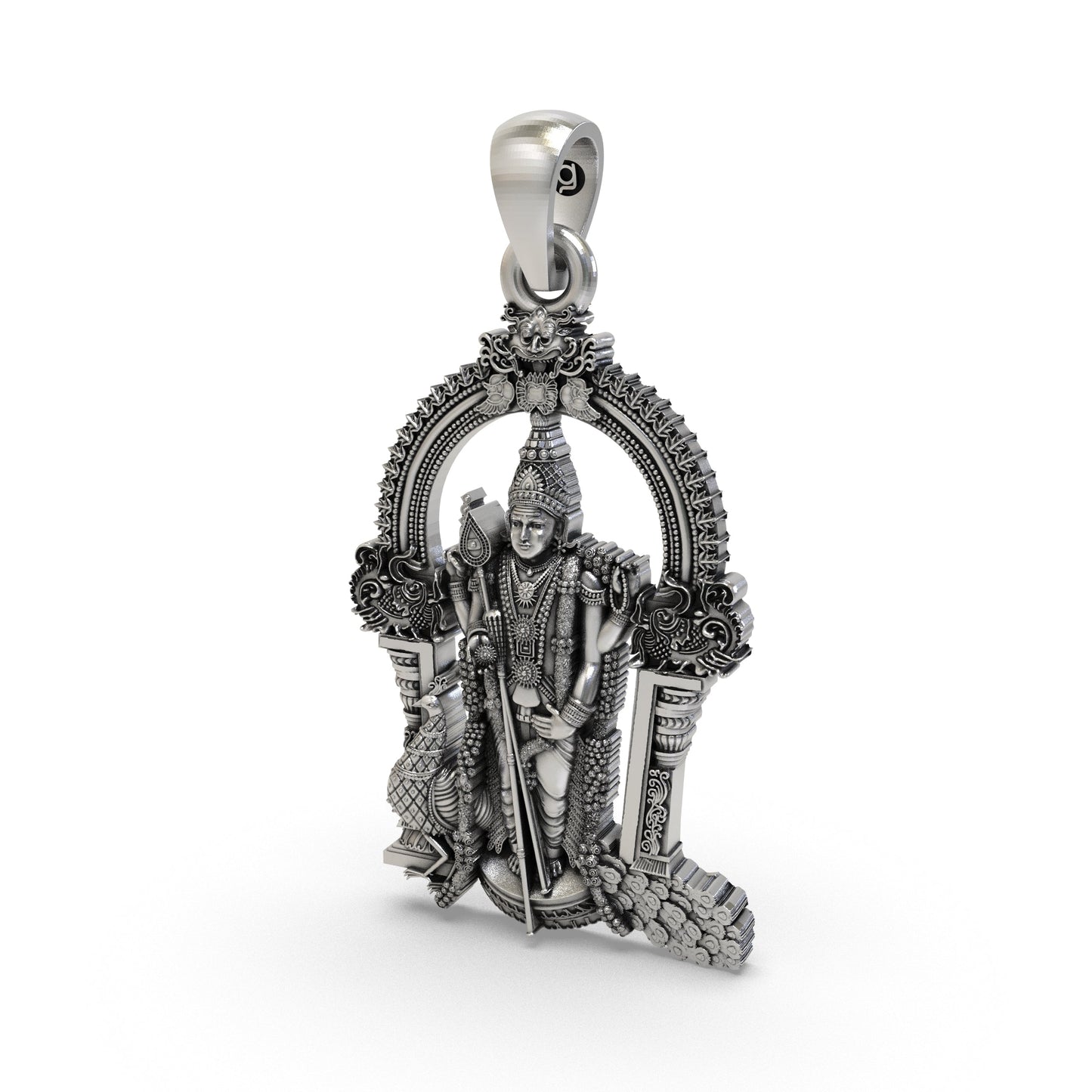 925 Silver Murugan Pendant – Divine Kavach | Lord Kartikeya Jewelry