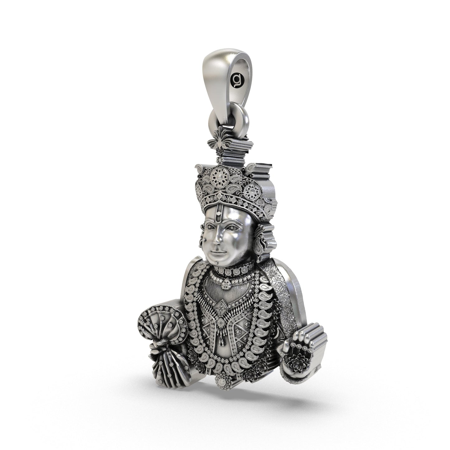 925 Silver Swaminarayan Pendant