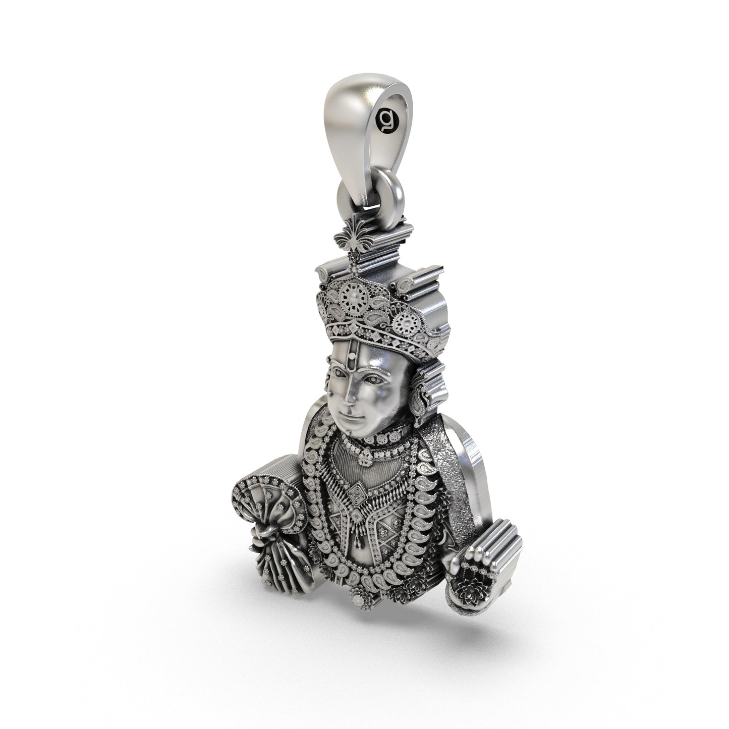 925 Silver Swaminarayan Pendant