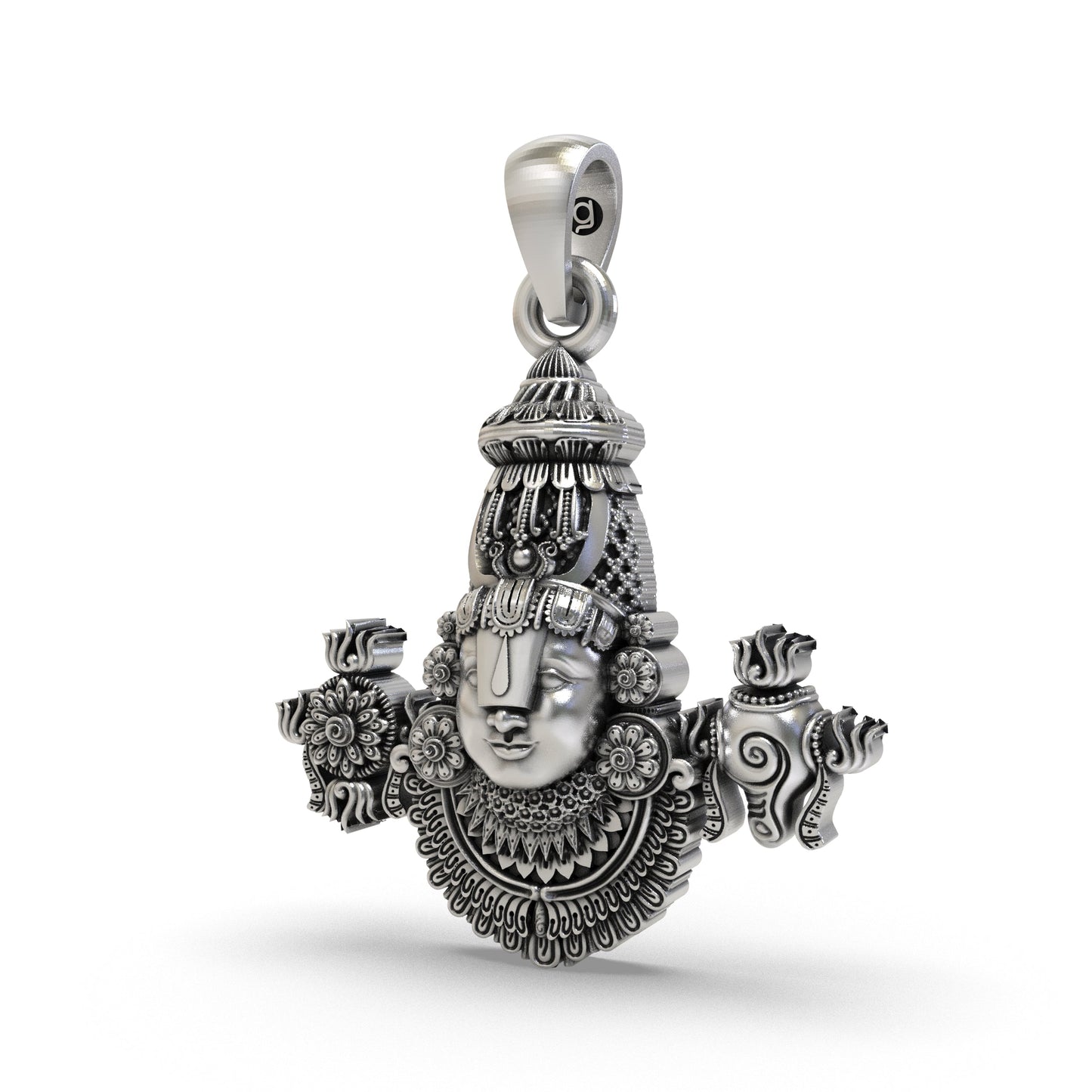 925 Silver Tirupati Balaji Pendant | Divine Lord Venkateswara Jewelry