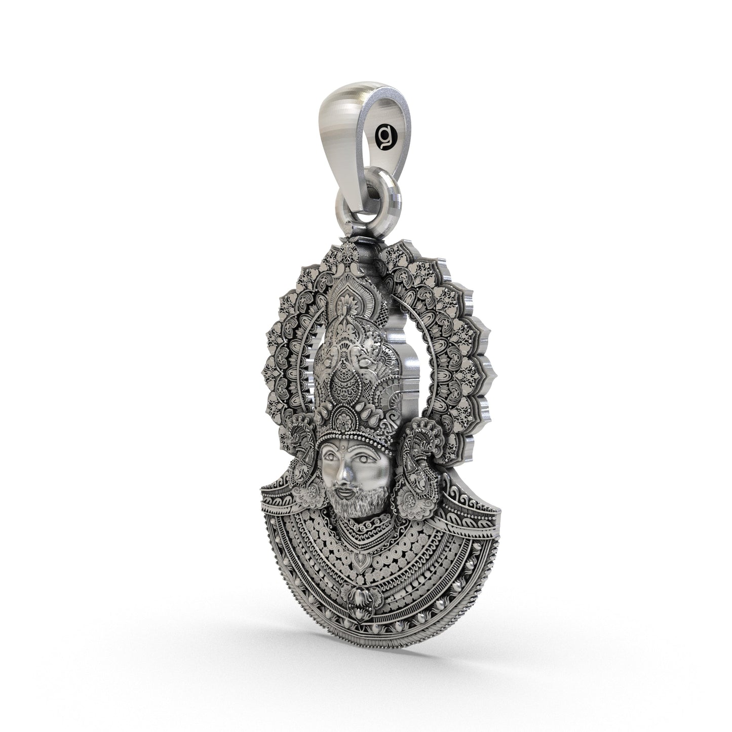 925 Silver Khatu Shyam Ji Pendant | Divine Lord Shyam Baba Locket