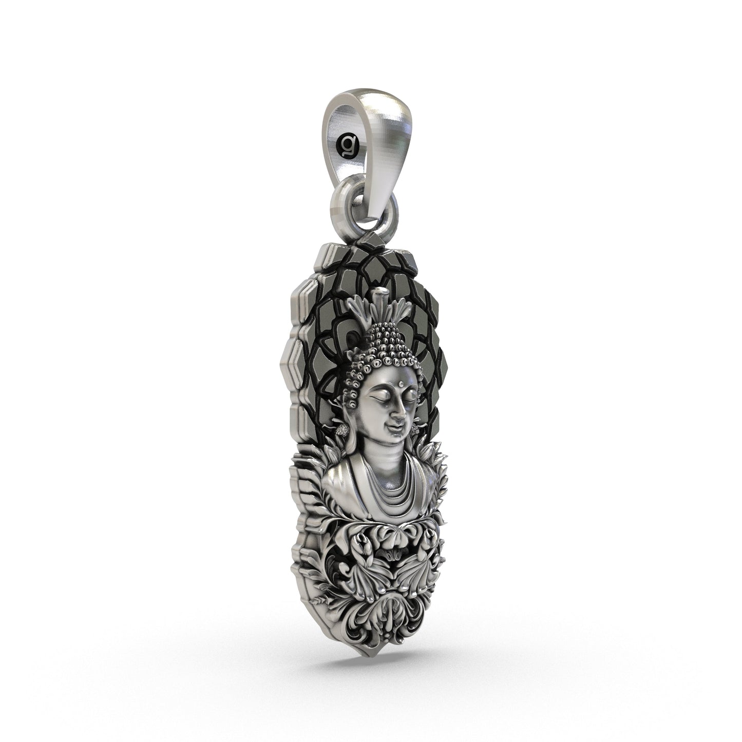 925 Silver Buddha Pendant | Peaceful Meditation Jewelry for Men & Women | Handmade Sterling Silver Buddhist Necklace | Spiritual Zen Charm