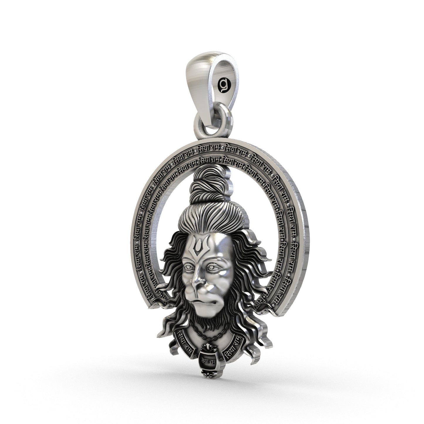 925 Silver Hanumanji Face Pendant | Bajrangbali Locket for Protection & Strength | Hindu God Pendant for Men & Women