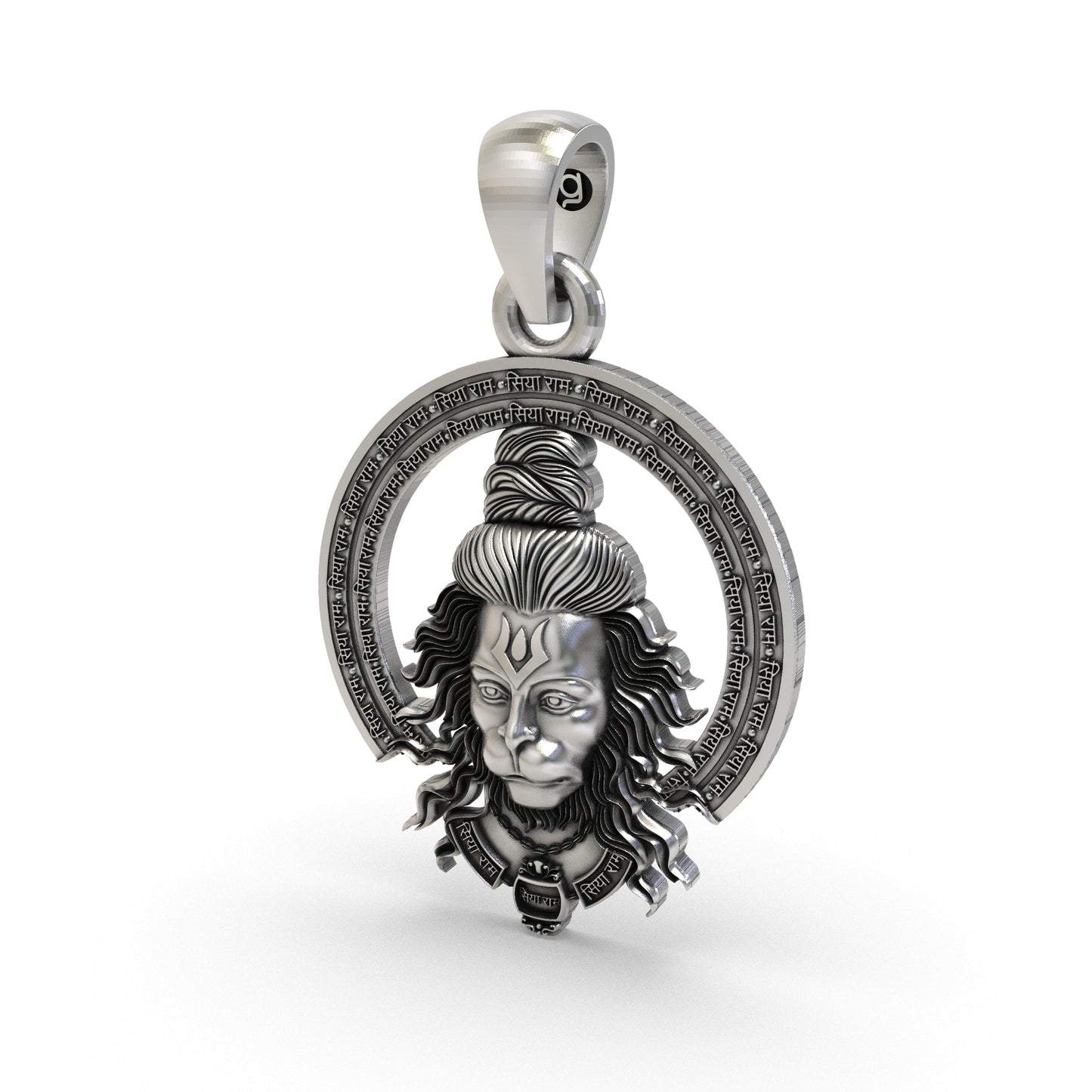 925 Silver Hanumanji Face Pendant | Bajrangbali Locket for Protection & Strength | Hindu God Pendant for Men & Women
