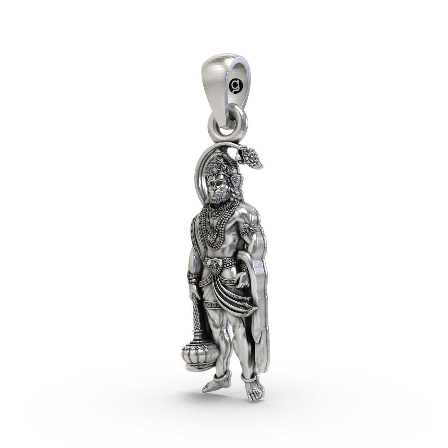 925 Silver Hanumanji Pendant | Bajrangbali Locket for Strength & Protection | Hindu God Jewelry for Men & Women