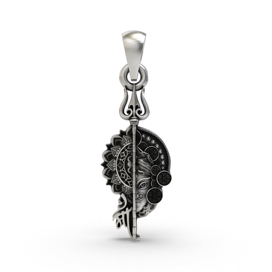 925 Silver Maa Pendant | Powerful Hindu Goddess Pendant for Protection & Blessings | Devotional Temple Jewelry for Women & Men