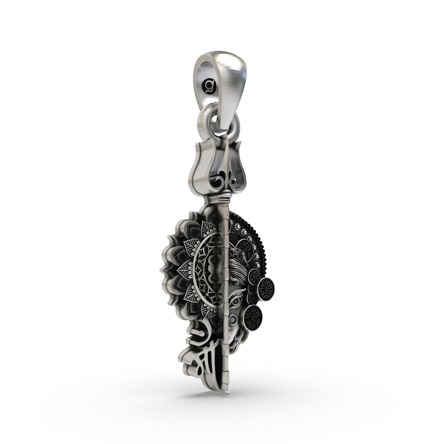 925 Silver Maa Pendant | Powerful Hindu Goddess Pendant for Protection & Blessings | Devotional Temple Jewelry for Women & Men