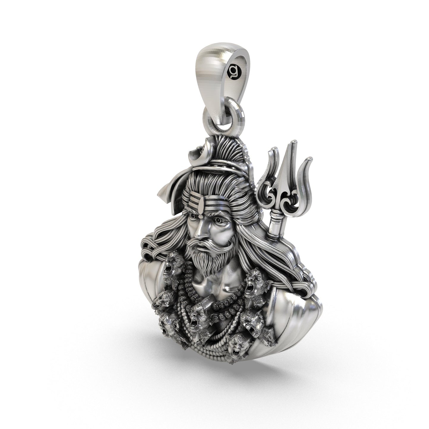 925 Silver Shiva Face Pendant | Mahadev Bholenath Pendant for Men & Women | Handmade Hindu God Jewelry | Shivji Face Amulet for Protection & Strength