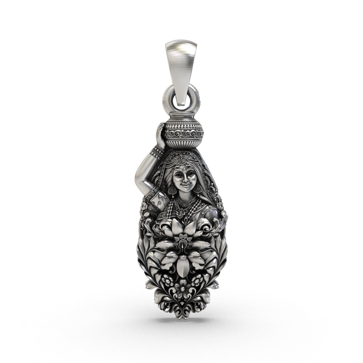 925 Silver Radhaji Pendant - Divine Goddess Radha Jewelry for Love & Devotion