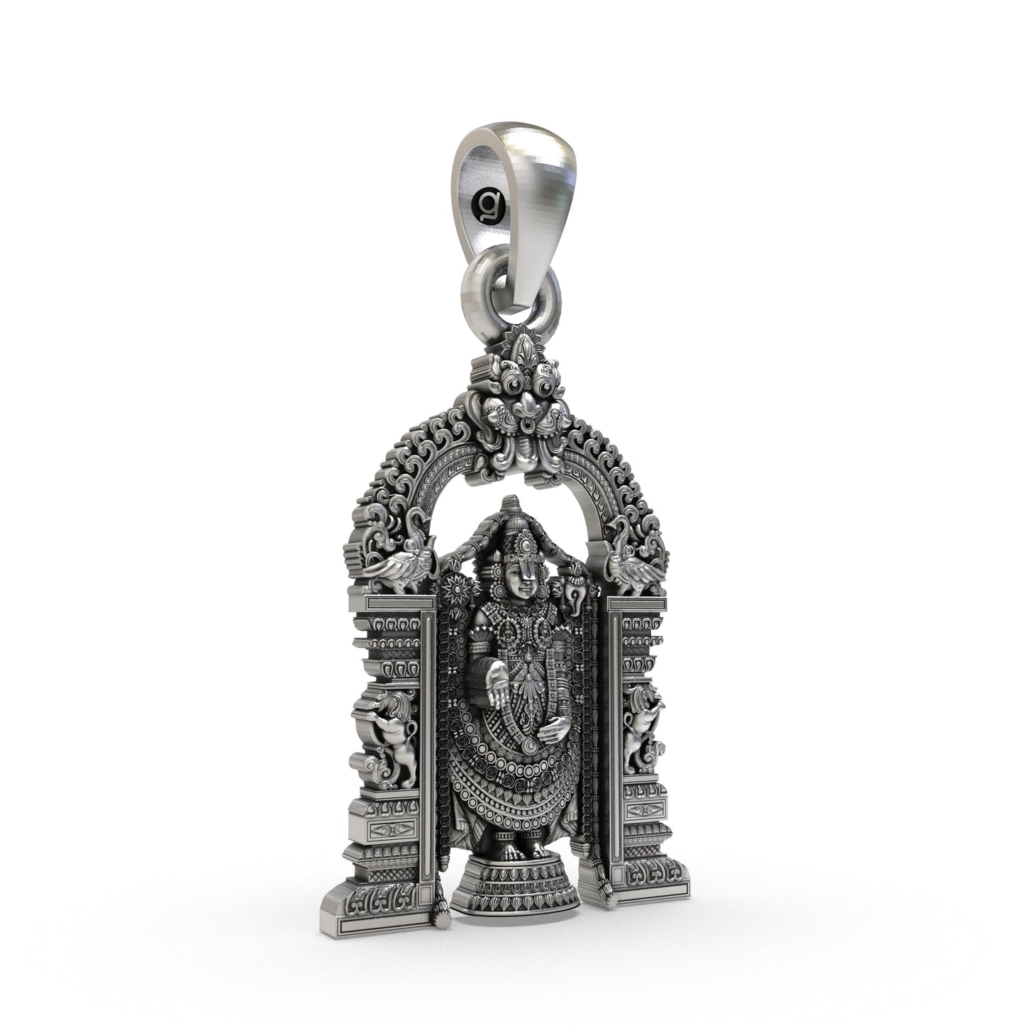 925 Silver Tirupati Balaji Pendant | Lord Venkateswara Jewelry | Spiritual Hindu God Pendant