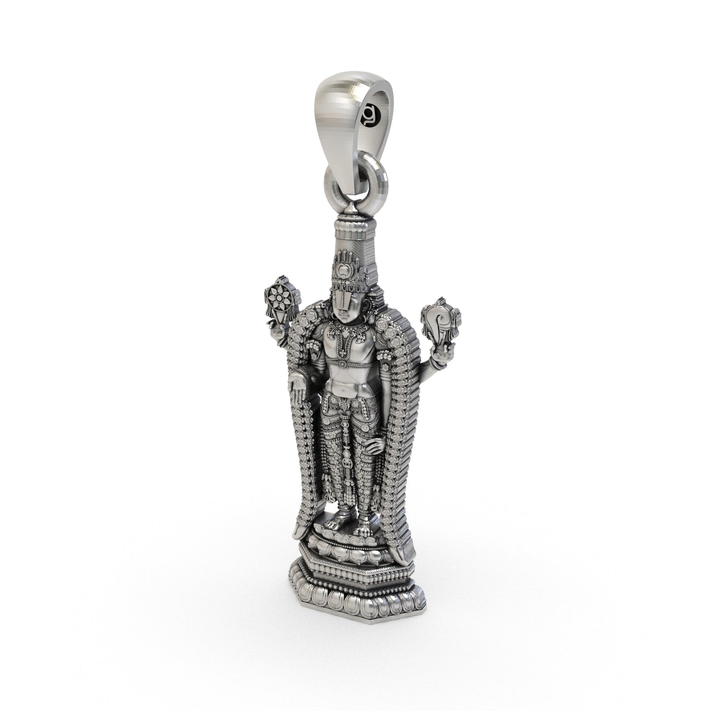 925 Silver Lord Venkateswara Swamy Pendant – Pure Sterling Devotional Temple Jewelry for Men & Women